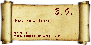 Bezerédy Imre névjegykártya